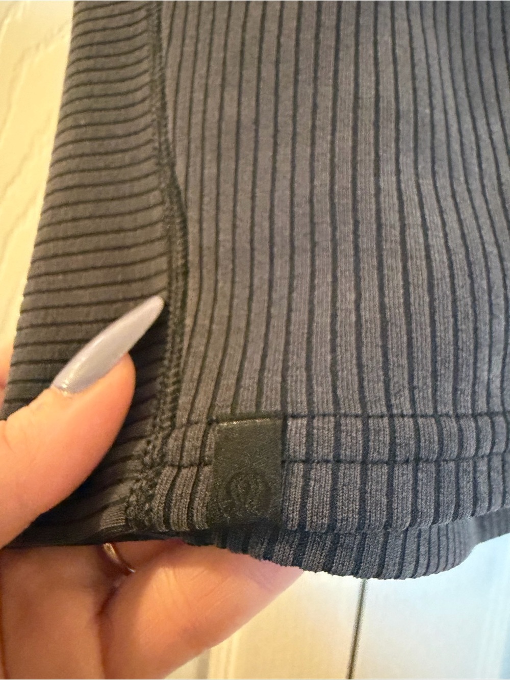 Ribbed dark Gray Lululemon tank